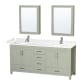 A thumbnail of the Wyndham Collection WCS141472D-VCA-MED Light Green / Carrara Cultured Marble Top / Brushed Nickel Hardware