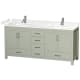 A thumbnail of the Wyndham Collection WCS141472D-VCA-MXX Light Green / Carrara Cultured Marble Top / Brushed Nickel Hardware