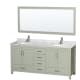 A thumbnail of the Wyndham Collection WCS141472DUNSM70 Light Green / Brushed Nickel Hardware