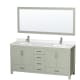 A thumbnail of the Wyndham Collection WCS141472D-QTZ-UNSM70 Light Green / Giotto Quartz Top / Brushed Nickel Hardware