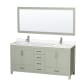 A thumbnail of the Wyndham Collection WCS141472D-QTZ-UNSM70 Light Green / White Quartz Top / Brushed Nickel Hardware