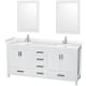 A thumbnail of the Wyndham Collection WCS141472D-VCA-M24 White / Carrara Cultured Marble Top / Brushed Chrome Hardware