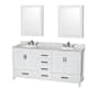A thumbnail of the Wyndham Collection WCS141472DUNOMED White / White Carrara Marble Top / Brushed Chrome Hardware