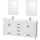 A thumbnail of the Wyndham Collection WCS141472D-VCA-M24 White / White Cultured Marble Top / Brushed Chrome Hardware