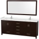 A thumbnail of the Wyndham Collection WCS141480D-VCA-M70 Espresso / Carrara Cultured Marble Top / Brushed Chrome Hardware