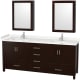 A thumbnail of the Wyndham Collection WCS141480D-VCA-MED Espresso / Carrara Cultured Marble Top / Brushed Chrome Hardware
