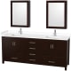 A thumbnail of the Wyndham Collection WCS141480D-VCA-MED Espresso / White Cultured Marble Top / Brushed Chrome Hardware