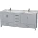 A thumbnail of the Wyndham Collection WCS141480DUNSMXX Gray / White Carrara Marble Top
