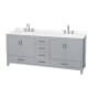 A thumbnail of the Wyndham Collection WCS141480D-QTZ-US3MXX Gray / Giotto Quartz Top / Brushed Chrome Hardware