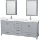 A thumbnail of the Wyndham Collection WCS141480D-VCA-MED Gray / White Cultured Marble Top / Brushed Chrome Hardware