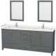 A thumbnail of the Wyndham Collection WCS141480D-VCA-M24 Dark Gray / Carrara Cultured Marble Top / Brushed Chrome Hardware