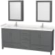 A thumbnail of the Wyndham Collection WCS141480D-VCA-MED Dark Gray / Carrara Cultured Marble Top / Brushed Chrome Hardware