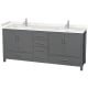 A thumbnail of the Wyndham Collection WCS141480D-VCA-MXX Dark Gray / Carrara Cultured Marble Top / Brushed Chrome Hardware