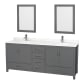 A thumbnail of the Wyndham Collection WCS141480D-QTZ-UNSM24 Dark Gray / Giotto Quartz Top / Brushed Chrome Hardware