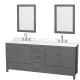 A thumbnail of the Wyndham Collection WCS141480D-QTZ-US3M24 Dark Gray / Giotto Quartz Top / Brushed Chrome Hardware