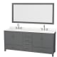 A thumbnail of the Wyndham Collection WCS141480D-QTZ-US3M70 Dark Gray / Giotto Quartz Top / Brushed Chrome Hardware