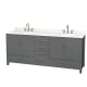 A thumbnail of the Wyndham Collection WCS141480D-QTZ-US3MXX Dark Gray / Giotto Quartz Top / Brushed Chrome Hardware