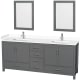 A thumbnail of the Wyndham Collection WCS141480D-VCA-M24 Dark Gray / White Cultured Marble Top / Brushed Chrome Hardware