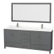 A thumbnail of the Wyndham Collection WCS141480D-QTZ-UNSM70 Dark Gray / White Quartz Top / Brushed Chrome Hardware