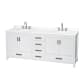 A thumbnail of the Wyndham Collection WCS141480D-QTZ-US3MXX White / White Quartz Top / Brushed Chrome Hardware