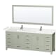 A thumbnail of the Wyndham Collection WCS141484D-VCA-M70 Light Green / Carrara Cultured Marble Top / Brushed Nickel Hardware