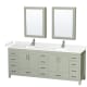 A thumbnail of the Wyndham Collection WCS141484D-VCA-MED Light Green / Carrara Cultured Marble Top / Brushed Nickel Hardware