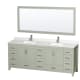 A thumbnail of the Wyndham Collection WCS141484D-QTZ-UNSM70 Light Green / Giotto Quartz Top / Brushed Nickel Hardware