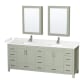 A thumbnail of the Wyndham Collection WCS141484D-VCA-MED Light Green / White Cultured Marble Top / Brushed Nickel Hardware