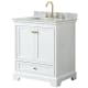 A thumbnail of the Wyndham Collection WCS202030SCMUNSMXX White / White Carrara Marble Top / Brushed Gold Hardware