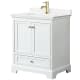 A thumbnail of the Wyndham Collection WCS202030S-QTZ-UNSMXX White / White Quartz Top / Brushed Gold Hardware