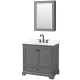 A thumbnail of the Wyndham Collection WCS202036S-QTZ-US3MED Dark Gray / Giotto Quartz Top / Matte Black Hardware