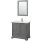 A thumbnail of the Wyndham Collection WCS202036S-VCA-M24 Dark Gray / Carrara Cultured Marble Top / Polished Chrome Hardware