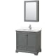 A thumbnail of the Wyndham Collection WCS202036S-VCA-MED Dark Gray / Carrara Cultured Marble Top / Polished Chrome Hardware