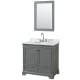 A thumbnail of the Wyndham Collection WCS202036SCMUNOM24 Dark Gray / White Carrara Marble Top / Polished Chrome Hardware