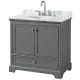 A thumbnail of the Wyndham Collection WCS202036SCMUNOMXX Dark Gray / White Carrara Marble Top / Polished Chrome Hardware