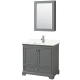 A thumbnail of the Wyndham Collection WCS202036S-QTZ-UNSMED Dark Gray / Giotto Quartz Top / Polished Chrome Hardware