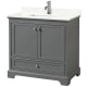 A thumbnail of the Wyndham Collection WCS202036S-QTZ-UNSMXX Dark Gray / Giotto Quartz Top / Polished Chrome Hardware