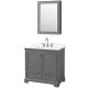 A thumbnail of the Wyndham Collection WCS202036S-QTZ-US3MED Dark Gray / White Quartz Top / Polished Chrome Hardware