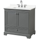 A thumbnail of the Wyndham Collection WCS202036S-QTZ-US3MXX Dark Gray / White Quartz Top / Polished Chrome Hardware