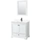 A thumbnail of the Wyndham Collection WCS202036S-QTZ-UNSM24 White / Giotto Quartz Top / Matte Black Hardware