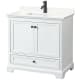 A thumbnail of the Wyndham Collection WCS202036S-QTZ-UNSMXX White / Giotto Quartz Top / Matte Black Hardware