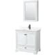 A thumbnail of the Wyndham Collection WCS202036S-QTZ-UNSMED White / White Quartz Top / Matte Black Hardware