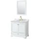A thumbnail of the Wyndham Collection WCS202036SCMUNOM24 White / White Carrara Marble Top / Brushed Gold Hardware