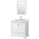 A thumbnail of the Wyndham Collection WCS202036SCMUNSM24 White / White Carrara Marble Top / Brushed Gold Hardware