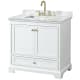 A thumbnail of the Wyndham Collection WCS202036SCMUNSMXX White / White Carrara Marble Top / Brushed Gold Hardware