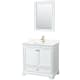 A thumbnail of the Wyndham Collection WCS202036S-QTZ-UNSM24 White / Giotto Quartz Top / Brushed Gold Hardware