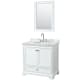 A thumbnail of the Wyndham Collection WCS202036SCMUNOM24 White / White Carrara Marble Top / Polished Chrome Hardware