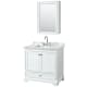 A thumbnail of the Wyndham Collection WCS202036SCMUNSMED White / White Carrara Marble Top / Polished Chrome Hardware