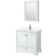 A thumbnail of the Wyndham Collection WCS202036S-QTZ-UNSMED White / White Quartz Top / Polished Chrome Hardware