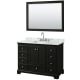 A thumbnail of the Wyndham Collection WCS202048SCMUNSM46 Dark Espresso / White Carrara Marble Top / Polished Chrome Hardware